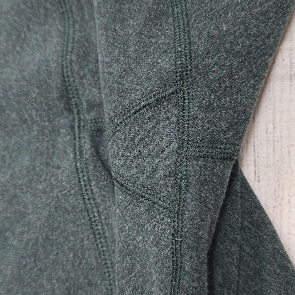 Lululemon Wunder Under Crop Roll Down Leggings Women's 10 Heathered Green Sz 8 - Picture 5 of 7